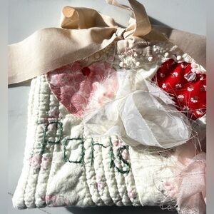 Paris Embroidered Bag With Tie Closure